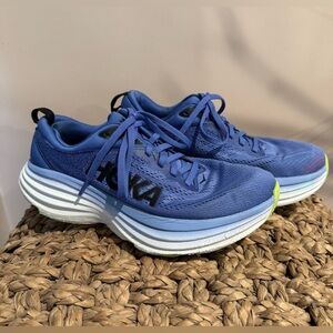 Hoka Bondi 8 Size 7.5 Women's Blue Athletic Shoes